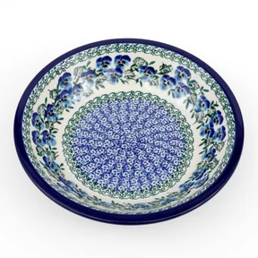 Talerz ceramiczny, głęboki 026 21,5 cm<br>2273X Kobaltowe bratki
